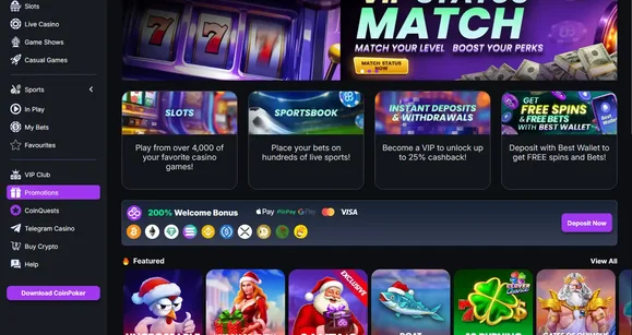 CoinCasino Review: Crypto Casino Games, Sportsbook & Payments