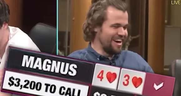 Don't Bluff the Guy With an IQ of 180+ (Magnus Carlsen on Hustler Casino)