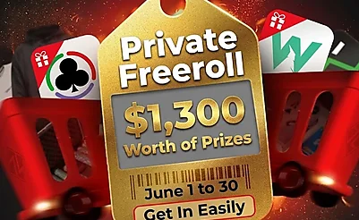 Enter a $700 Private Freeroll with Extra $600 of Software Gifts