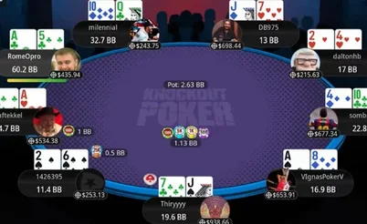 How a Modern Online MTT Unfolds: $320 PokerStars Knockout MTT