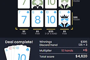 Free Daily Poker Puzzle: Pile Up Poker from Puzzmo